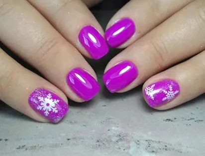 Маникюр ''Снежинки''