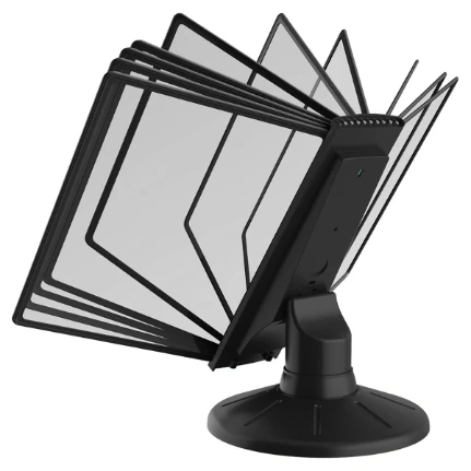 Фото для Демо-система настольная OfficeSpace с 10 черными панелями, вращающаяся
