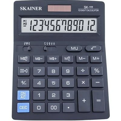 Фото для Калькулятор SKAINER 12-разр. 140х176х45мм SK-111
