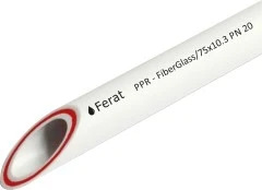 Фото для Труба FERAT PPR-Fiber-G 32х4,4 PN20 стекловолокно горяч. вода/4м