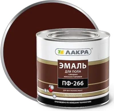 Эмаль Лакра ПФ-266 2 кг красно-коричневая