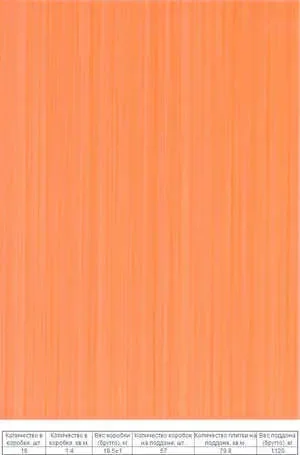 Фото для Плитка настенная Ретро 25х35 оранжевый