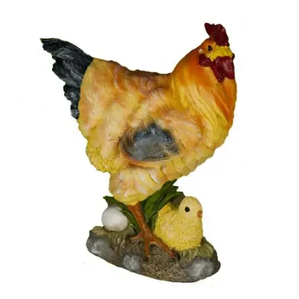 Фигура садовая Курочка с цыпленком и яйцом, 30х26 см, 12779