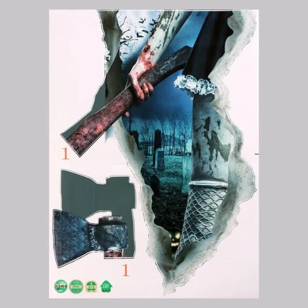 Фото для Интерьерная наклейка 3Д «Хоррор топор», 55?40 см