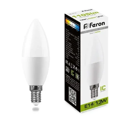 Фото для Лампа светодиодная Feron LB-970 Свеча E14 13W 4000K