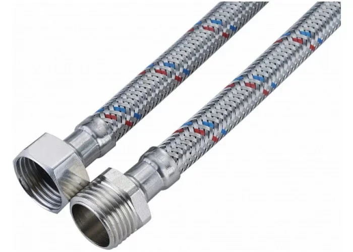 Фото для Гибкая подводка Гигант для воды в стальной оплётке, Г-Ш 1/2" 60 см