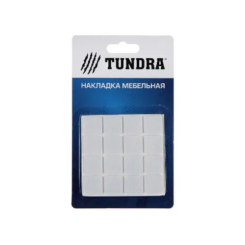 Накладка мебельная TUNDRA, 19 х 19 мм, квадратная, белая, 32 шт., 2942281