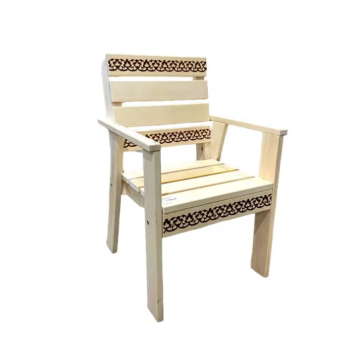 Кресло "БастКо Восточный" с подлокотниками липа, 590х600х940мм