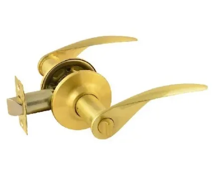 Фото для Ручка защелка Нора-М ТТ1-03 с фиксатором, матовое золото (комплект - 2шт)