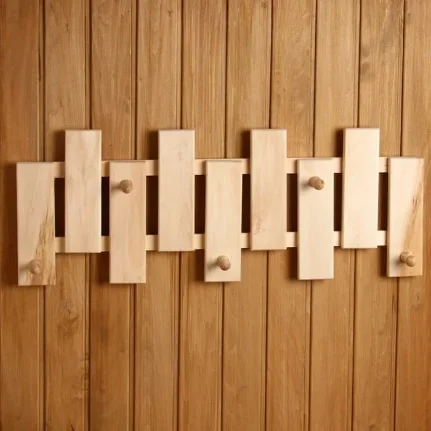 Фото для Вешалка оригинальная 5 крючков 79х30см, липа