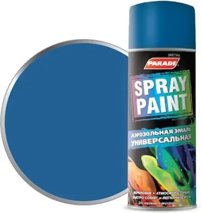 Фото для Эмаль PARADE Spray Paint, сигнальный синий, 520 мл