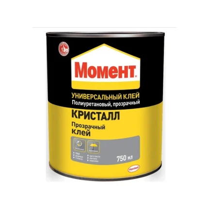Фото для Клей полиуретановый Момент Кристалл универсальный 750 мл прозрачный