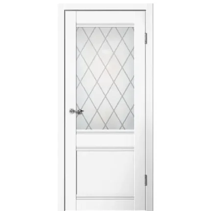 Фото для Дверь межкомнатная 700х2000 "C01" эмалит белый Английская решетка