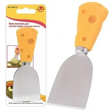 Фото для Нож-лопатка 12,5х3,5 см для мягких сыров Сырный ломтик, DA50-137