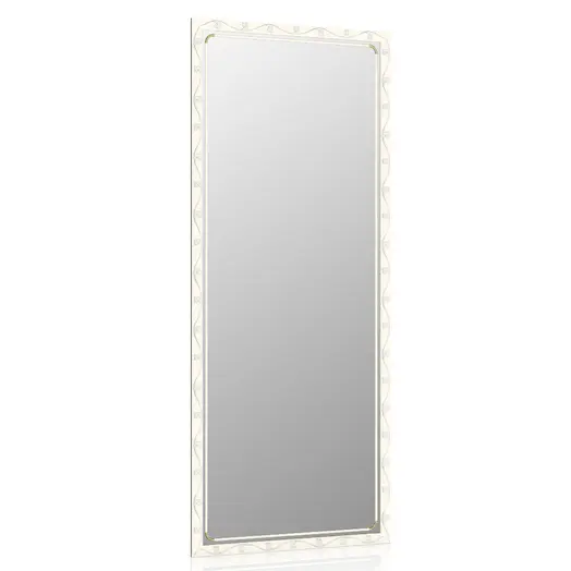 Зеркало ЕвроЗеркало 119Б белый, орнамент цветок, 500х1200 мм