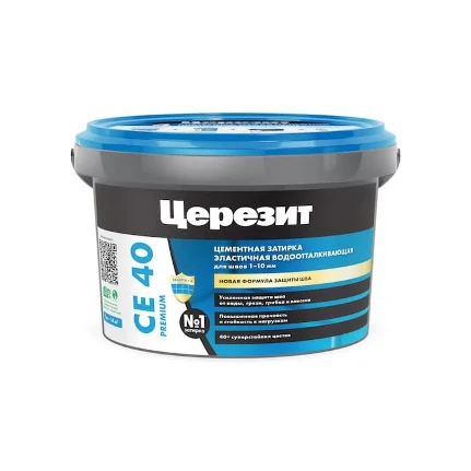 Фото для Затирка Ceresit CE 40 Aquastatic №01 белая 2 кг эластичная водоотталкивающая
