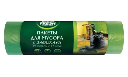 Фото для Мешки для мусора Master Fresh с завязками 35л. 15 шт