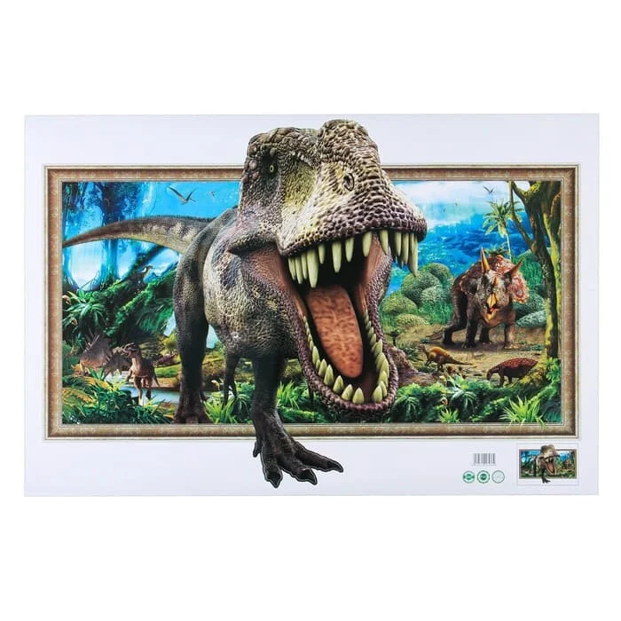 Наклейка 3Д интерьерная Динозавр 90х60см, 7403481