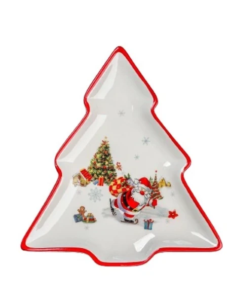 Фото для Блюдо сервировочное «Новогодняя ель», 23х20х2,2 см, в ассортименте