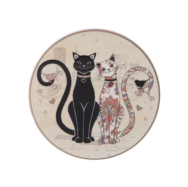 Фото для Подставка под горячее "Парижские коты" 11х1см