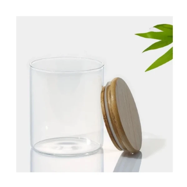 Фото для Банка для сыпучих продуктов "Эко" 450мл бамбук крышка 