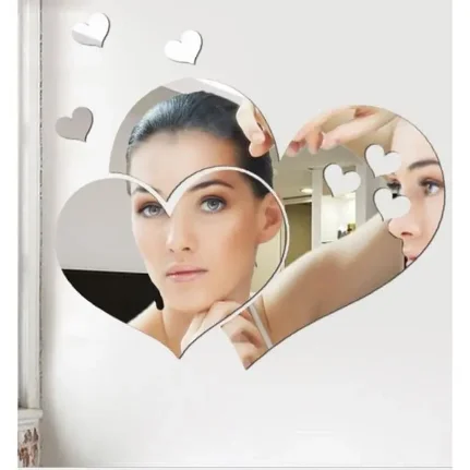 Фото для Декор настенный "Сердца", зеркальный, 5 элементов, 22 х 28.5 см, серебро