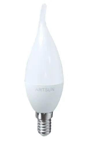 Фото для Лампа светодиодная ARTSUN LED BXS35 8W E14 4000K свеча на ветру