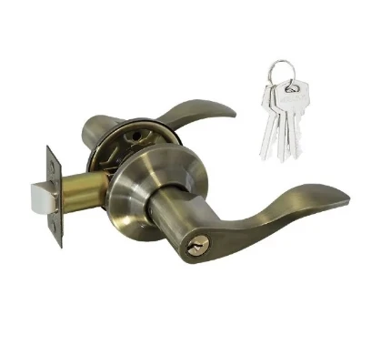 Фото для Ручка защелка Нора-М ЗВ-01 с ключом и фиксатором,старая бронза (комплект - 2шт)