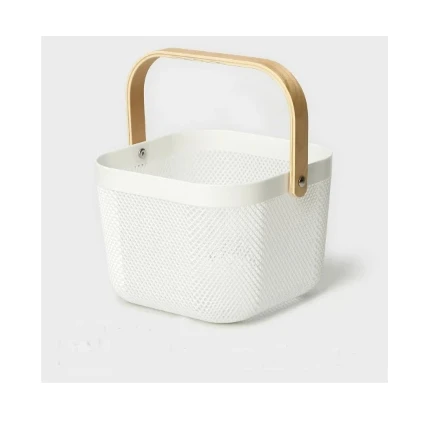 Фото для Корзина для хранения LaDо m Скандинавия, металл, 23,5х24х18 см, белый, 9938231