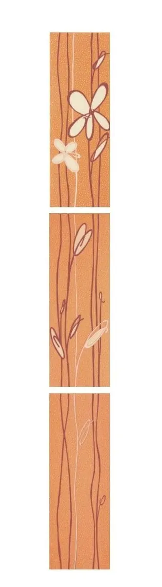 Вставка Ирис 11,5х33 оранжевый (комплект из 3 шт.) 1603-0016