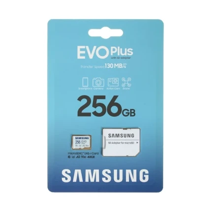 Фото для Карта памяти Micro-SD 256Gb Class 10, Samsung EVO Plus MB-MC256KA/CN-I U1 Class 10, Adapter, 130 MB/s, 10000 циклов, - 25°C to 8