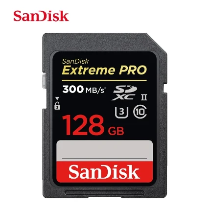 Фото для Карта памяти SD 128GB Class10, Sandisk ExtremePro 300MB/s UHS-II (SDSDXPK-128G-GN4IN) для долговременного (десятки лет) хранения