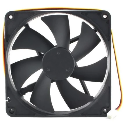 Фото для Вентилятор 140x140x25 Gembird D14025BM-3, шарикоподшипник, 3 pin, провод 40 см