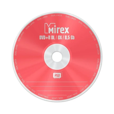 Фото для Диск DVD+R 8,5GB DL Mirex 8x в бумажном конверте с окном (UL130062A8C)