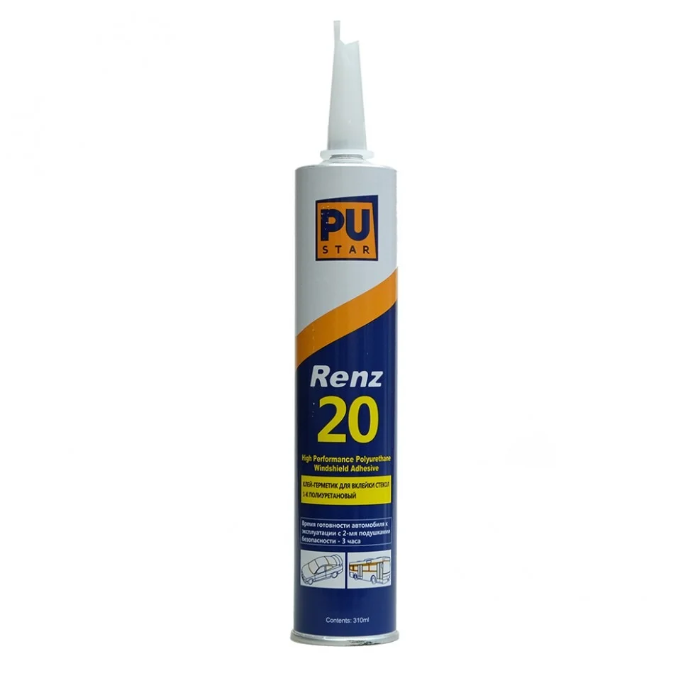 PU-STAR 20 Клей-герметик для вклейки стекол полиуретановый 4 часа без праймерный