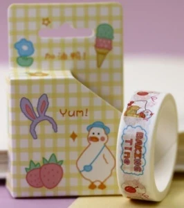 Фото для НАБОР ДЛЯ ТВОРЧЕСТВА ЛЕНТА КЛЕЙКАЯ "DUCK STRAWBERRY" 15ММх5М 