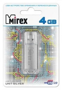 Фото для КАРТА ПАМЯТИ MIREX 4Gb UNIT SILVER