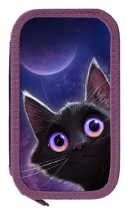 Фото для ПЕНАЛ КАРКАСНЫЙ ТРЕХСТВОРЧАТЫЙ "ИГРИВЫЙ КОСМОКОТИК" 19*10,5*3,5СМ 
