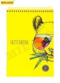 Фото для СКЕТЧБУК НА ГРЕБНЕ А5 50 Л 78Г/М2 "ПАНДА" КРАФТ БУМАГА