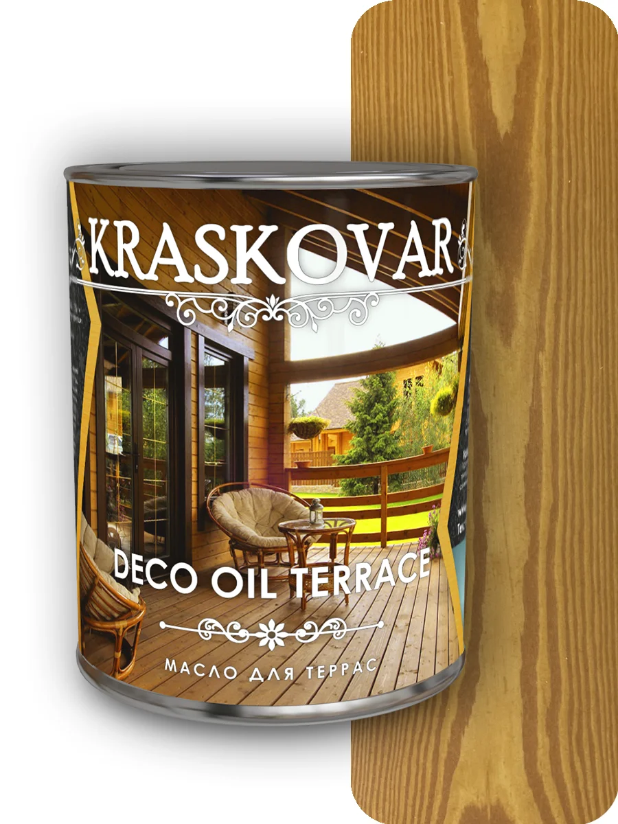 Масло для террас Kraskovar Deco Oil Terrace Тик 0,75 л