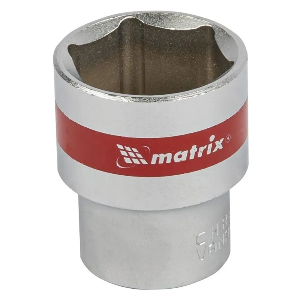 Головка торц, 24 мм, 6-гр, CrV 1/2", хром//MATRIX