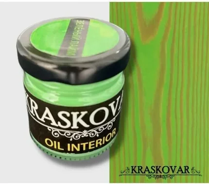 Фото для Масло для интерьера Kraskovar Deco Oil Interior Зеленый лайм 40 мл