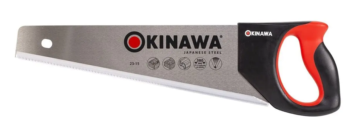 Ножовка по дереву Тёща с мелким зубом 380 мм//OKINAWA