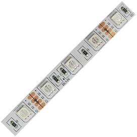 Фото для Светодиодная лента Ecola LED strip PRO разноцветная 14.4W/m 12V IP20 10mm 60Led/m RGB 1м.