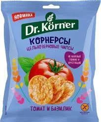 Фото для Чипсы Доктор Кернер 50г кукурузно рисовые с томатом и базиликом*28