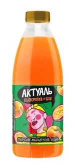 Фото для Напиток сывороточный Актуаль 930г с соком Персик-маракуйя*6 БЗМЖ