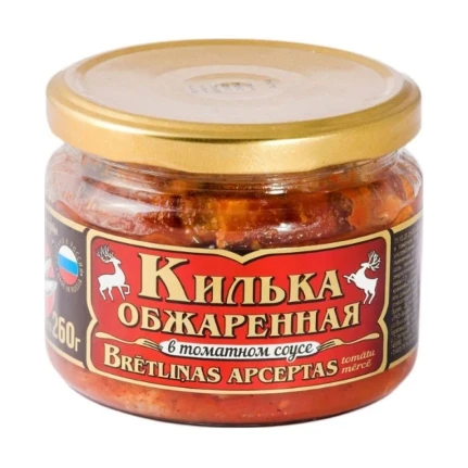 Фото для Килька Вкусные Консервы 260гр обжаренная в томатном соусе ст*12