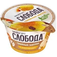 Фото для Биойогурт Слобода 190гр 5% груша/грецкий орех/злаки/семена льна*6 БЗМЖ