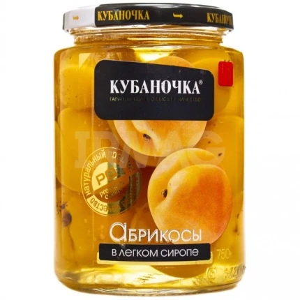 Фото для Компот Кубаночка 750гр Абрикос*8