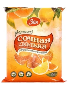 Фото для Мармелад Зея 350гр Сочная долька апельсин-лимон*12
